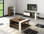 Elutoa m&ouml;&ouml;blikomplekt Kalune Design Gaye, sise, valge v./p&auml;hklipuu v.