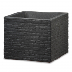 Lillepott Scheurich Stony Black 64457, plastik, tumehall