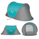 &Uuml;hekohaline telk Nils Camp NC3743, sinine v./hall v., 220 cm x 120 cm x 95 cm