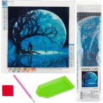 Teemantmosaiik Moon, sinine/must