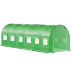 Akendega kaarjas kasvuhoone Springos GT0005, pol&uuml;et&uuml;leen, 6 x 3 m