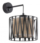 Valgusti seinale TK Lighting Harmony Nature, E27, 1 x 15 W, must v.