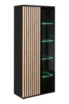 Vitriinkapp ASM Cameron, pruun v./must v., 40 cm x 80 cm x 192 cm