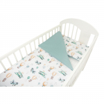 Beebi voodipesu komplekt Ankras Fox Plane, 100 x 135 cm, valge v./roheline v.
