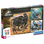 Pusle 3in1 Clementoni Super Color Jurassic World 25314, 21 cm x 20.5 cm, 144 tk, mitmev&auml;rviline