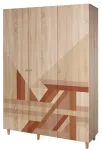 Riidekapp Kalune Design Lena 910, pruun v., 52 cm x 135 cm x 192 cm