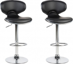 Toolide komplekt Beliani Conway, l&auml;ikiv, must v., 40 cm x 41 cm x 89 - 110 cm, 2 tk