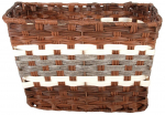 Jalgrattakott, esikorv Volare Braided, plastik/metall, pruun/valge/hall