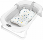 Kokkupandav beebivann Springos SB0060, valge v./hall v., 79 cm