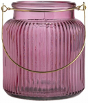 Latern Homla Fig 728211, klaas, &Oslash; 10 cm, 11 cm, roosa v.