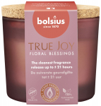 K&uuml;&uuml;nal, l&otilde;hna Bolsius TRUE JOY Floral Blessings, 21 h, Roosa v.