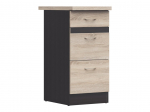 Alumine k&ouml;&ouml;gikapp Junona Line, sonoma tamm v./wenge, 47 cm x 40 cm x 85.7 cm