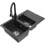 K&ouml;&ouml;givalamu koos kraaniga Mexen Gaspar, graniit, 73.7 cm x 47.5 cm x 17.7 cm, black granite+black