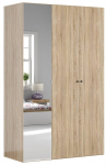 Riidekapp Flex, sonoma tamm v., 66 cm x 150 cm x 240 cm, peegliga