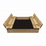 Liivakast 4IQ, 120 x 120 cm, kaanega, pruun v., 21 kg