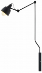 Valgusti seinale Aldex Aida, E27, 1 x 60 W, must v.