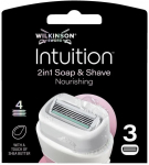 Asendusterad raseerijatele Wilkinson Sword Intuition 2in1 Soap & Shave Nourishing, 3 tk