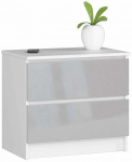 Kummut Akord K60, valge v./hall v., 55 cm x 60 cm x 40 cm