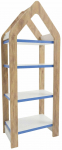 Laste riiul Kalune Design Multi Purpose Artmtkslhf4, tamm v./valge v./sinine v., 35 cm x 50 cm x 120 cm