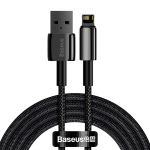 Juhe Baseus Tungsten Gold, Lightning/USB Type A, 200 cm, must v.