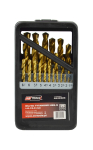 Metallist puurikomplekt AWTools AW42325, metall/teras/plast, hss-g tin, silindriline, 1-13 mm x 15 cm