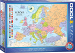Pusle Eurographics Map Of Europe 2, 48.9 cm x 67.3 cm, 1000 tk, mitmev&auml;rviline
