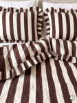 Voodipesukomplekt Homla Basic Tiffany 245639, pruun v./valge v., 50 x 60 cm, 160 x 200 cm, 3 os.