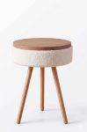 Kohvilaud Kalune Design Pekapuf01, pruun v./valge v., 33 cm x 33 cm x 55 cm