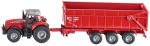 Игрушечные тракторы с аксессуарами Siku Massey Ferguson Tractor With Trailer 1844, 1:87, punane v.