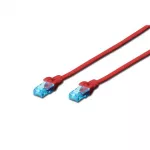 Juhe Digitus RJ-45 8P8C, RJ-45 8P8C, 0.5 m, punane v.