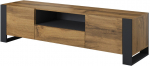 TV-laud Cama Meble Wood, tamm v./must v./hall v., 180 cm x 44 cm x 48 cm
