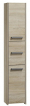 Eraldi seisev vannitoakapp S33, tamm v./beež v., 30 cm x 30 cm x 170 cm