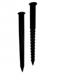 Kinnitusnael Garden Center Strong Border Edge, 23.5 cm x 3 cm x 3 cm, must v., 10 tk