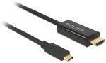 Kaabel Delock USB Type-C male, HDMI-A 19 pin male, 3 m, must
