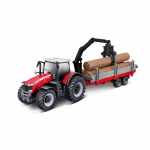 M&auml;ngutraktor Bburago Massey Ferguson 8740S, punane v.
