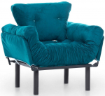 Tugitool Hanah Home Nitta Single 859FTN1736, roheline, 70 cm x 95 cm x 85 cm