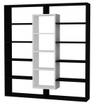 P&otilde;randariiul Kalune Design Ample 731WAT3608, valge v./must v., 135.7 cm x 22 cm x 125 cm