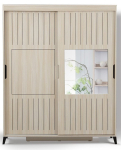 Riidekapp Kalune Design Pasific Home Fuga 150, tamm v., 150 cm x 60 cm x 216 cm, peegliga
