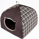 Kassimaja Hobbydog R3 Igloo, pruun, 49 cm x 49 cm
