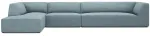 Nurgadiivan Micadoni Home Ruby 5 Seats, helesinine v., vasak, 366 x 180 cm x 69 cm
