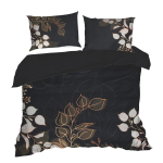 Voodipesukomplekt PT-222, kuldne v./must v., 70 x 80 cm, 160 x 200 cm