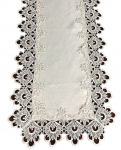 Piklik laudlina ristk&uuml;likukujuline G01-02, kreemjasvalge, 40 x 140 cm