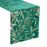 Piklik laudlina ristk&uuml;likukujuline Blink 15, kuldne/roheline, 35 x 180 cm