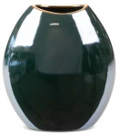 Dekoratiivne vaas Amora 2, 20 cm, kuldne/roheline