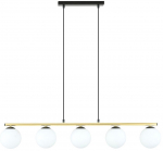 Valgusti rippuv Emibig Allora 5, E14, 5 x 10 W, kuldne v./must v.