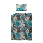 Voodipesukomplekt Domoletti Avital, hall v./helesinine v., 50 x 70 cm, 140 x 200 cm, 2 tk