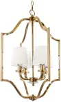 Valgusti rippuv CosmoLight New York P04667AU-WH, E14, 4 x 40 W, l&auml;bipaistev v./valge v. / kuldne v.