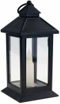 Dekoratsioon, sisseehitatud led valgustusega ''Latern'' LED-valgustusega, 17 cm, 8 cm, must v.