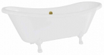Vann, teisaldatav Besco Amelia, 190 cm x 77 cm x 69 cm, ovaalne, kuldne/valge