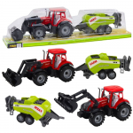 Игрушечные тракторы с аксессуарами Lean Toys Farm Agricultural, must v./punane v./roheline v.